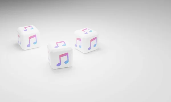 Melitopol 乌克兰 2022年11月21日 苹果音乐标识图标在色彩背景上被隔离 Apple Music App Play Store — 图库照片