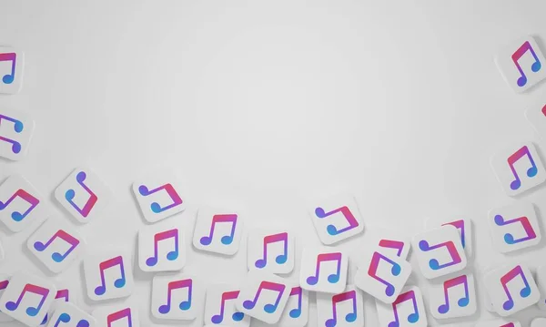 Melitopol ウクライナ 2022年11月21日 Apple Musicのロゴアイコンが色背景に孤立しています PlayストアでのApple Musicアプリ — ストック写真