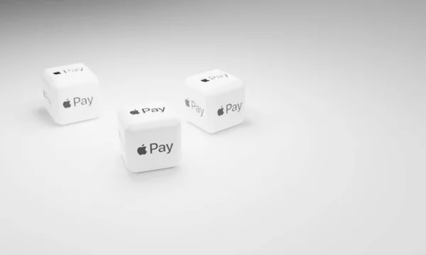 Melitopol ウクライナ 2022年11月21日 Apple Payのロゴアイコンは色背景に孤立しています Apple Payはモバイル決済デジタルウォレットサービスです — ストック写真