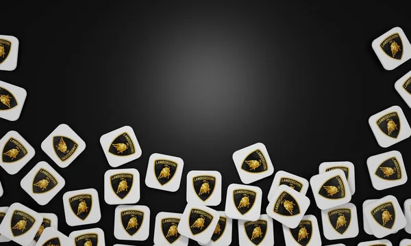Melitopol Ukraina November 2022 Lamborghini Logotyp Ikon Isolerad Färg Bakgrund — Stockfoto