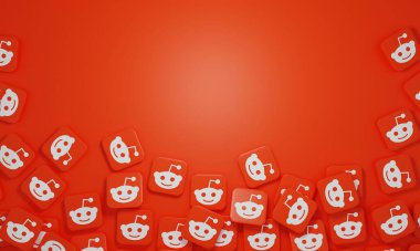 Melitopol, Ukrayna - 21 Kasım 2022: Reddit logosu renk arkaplanında izole edildi. Reddit bir sosyal haber, web içeriği ve tartışma web sitesidir..