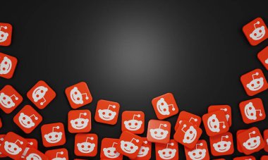 Melitopol, Ukrayna - 21 Kasım 2022: Reddit logosu renk arkaplanında izole edildi. Reddit bir sosyal haber, web içeriği ve tartışma web sitesidir..