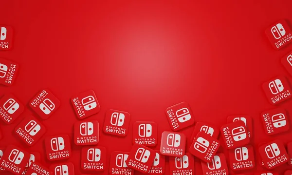 Melitopol, Ukrayna - 21 Kasım 2022: Nintendo anahtar simgesi renk arkaplanda izole edildi. El bilgisayarı video oyunu denetleyici nintendo anahtarı.