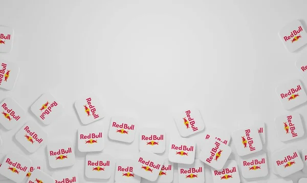 Мелітополь Україна Листопада 2022 Логотип Red Bull Ізольований Кольоровому Фоні — стокове фото