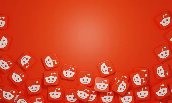 Мелітополь Україна Листопада 2022 Логотип Reddit Ізольований Кольоровому Тлі Reddit — стокове фото