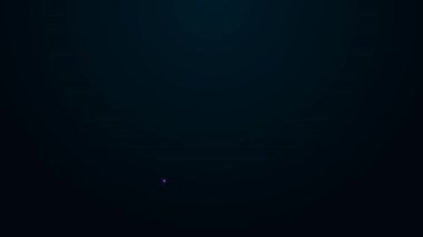 Parlayan neon çizgisi süveter simgesi siyah arkaplanda izole edildi. Kazak ikonu. Kazak tabelası. 4K Video hareketli grafik canlandırması.