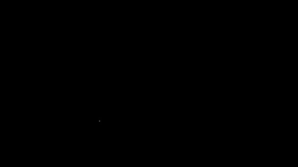 Linie Albă Pictograma Fusta Izolat Fundal Negru Animație Grafică Mișcare — Videoclip de stoc