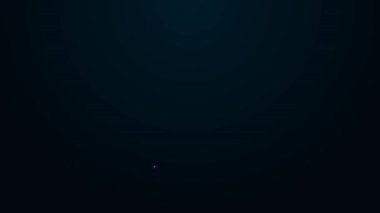 Parlayan neon çizgisi süveter simgesi siyah arkaplanda izole edildi. Kazak ikonu. Kazak tabelası. 4K Video hareketli grafik canlandırması.