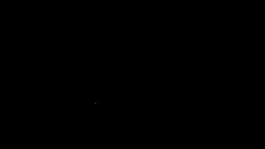 Beyaz çizgi insan organı simgesi siyah arka planda izole edildi. 4K Video hareketli grafik canlandırması.