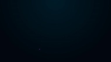 Parlayan neon hattı araba kiralama ikonu siyah arka planda izole edildi. Araba tabelası kirala. Anahtarlı araba. Otomobil tamir servisi konsepti. 4K Video hareketli grafik canlandırması.