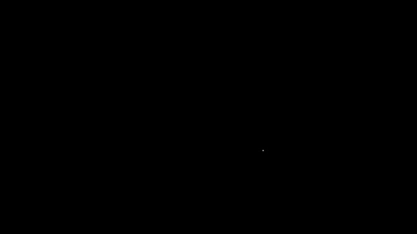 Біла Лінія Піктограма Фотоапарата Ізольована Чорному Тлі Фотоапарат Цифрова Фотографія — стокове відео