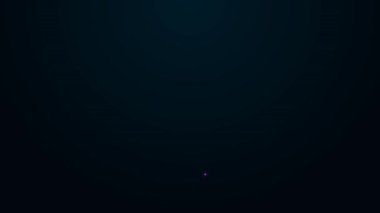 Parlayan neon hattı Siyah arka planda izole edilmiş kendini sev. Kendini sev. Kişisel bakım ve mutluluk. 4K Video hareketli grafik canlandırması.