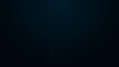 Parlak neon hattı kadın hareketi, afişi ve pankart ikonu olan feminist aktivist siyah arka planda izole edilmiş. Feminist hakları hareketi, feminizm kardeşliği. 4K Video hareketli grafik canlandırması.