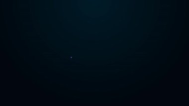 Parlak neon hattı kadın hareketi, afişi ve pankart ikonu olan feminist aktivist siyah arka planda izole edilmiş. Feminist hakları hareketi, feminizm kardeşliği. 4K Video hareketli grafik canlandırması.