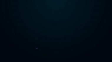 Parlayan neon hattı kadın cinsiyet simgesi simgesi siyah arkaplanda izole edildi. Venüs sembolü. Bir kadın ya da organizmanın sembolü. 4K Video hareketli grafik canlandırması.
