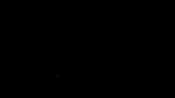 White Line Female Gender Symbol Icon Isolated Black Background Venus — Stock Video