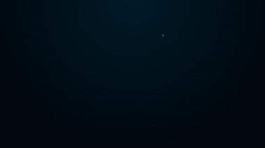 Parlayan neon hattı saç kurutma ikonu siyah arkaplanda izole edildi. Saç kurutma makinesi tabelası. Saç kurutma sembolü. Sıcak hava üflüyor. 4K Video hareketli grafik canlandırması.