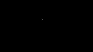 Beyaz çizgi şampuan şişesi siyah arka planda izole edilmiş. 4K Video hareketli grafik canlandırması.