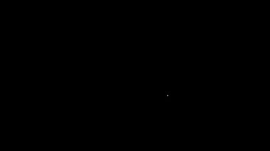 Siyah arkaplanda beyaz çizgi silme simgesi var. Sil ya da hata mektubu. Mesajı geç. Reddedilmiş posta. 4K Video hareketli grafik canlandırması.