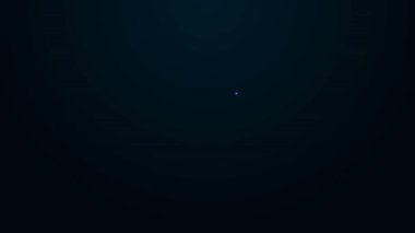 Siyah arkaplanda izole edilmiş grafik çizelgesi simgesi olan parlak neon hattı cep telefonu. Metin dosyasını rapor et. Muhasebe tabelası. Denetim, analiz, planlama. 4K Video hareketli grafik canlandırması.