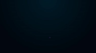 Parlayan neon hattı Finansal büyüme ikonu siyah arkaplanda izole edildi. Gelirleri arttırıyorum. 4K Video hareketli grafik canlandırması.