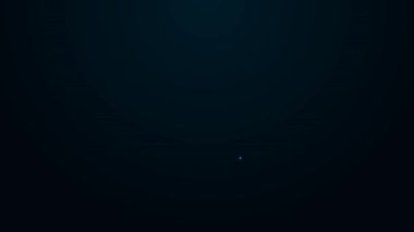 Parlak neon hattı Finansal büyüme dolar simgesi siyah arka planda izole edildi. Gelirleri arttırıyorum. 4K Video hareketli grafik canlandırması.