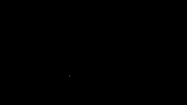 White Line Helium Chemical Element Icon Isolated Black Background Helium — 图库视频影像