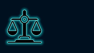 Siyah arkaplanda parlayan neon hattı cinsiyet eşitliği simgesi izole edildi. Eşit ücret ve fırsat iş konsepti. 4K Video hareketli grafik canlandırması.