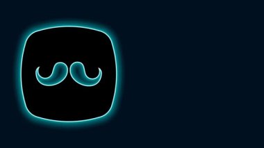 Parlayan neon hattı berber dükkanı simgesi siyah arkaplanda izole edildi. Kuaför logosu ya da tabela. 4K Video hareketli grafik canlandırması.