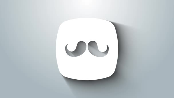 Ikona Białego Fryzjera Odizolowana Szarym Tle Logo Fryzjera Lub Szyld — Wideo stockowe