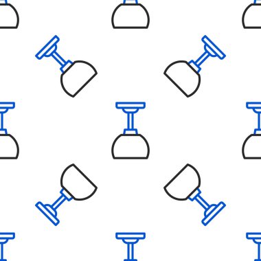 Line Lamp hanging icon isolated seamless pattern on white background. Ceiling lamp light bulb. Colorful outline concept. Vector