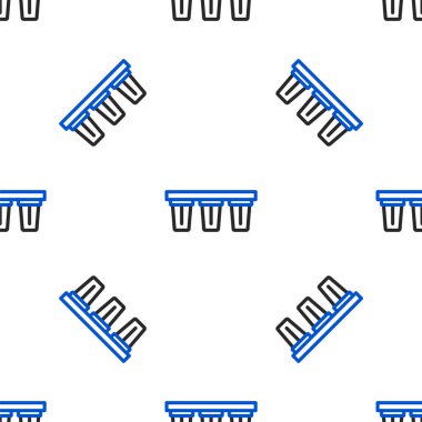 Çizgi Su filtresi simgesi beyaz arkaplanda izole edilmiş kusursuz desen. Su filtreleme sistemi. Ters osmoz sistemi. Renkli taslak konsepti. Vektör