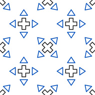 Doğrusal ok simgesinin beyaz arkaplanda izole edilmiş pek çok yolu var. Renkli taslak konsepti. Vektör