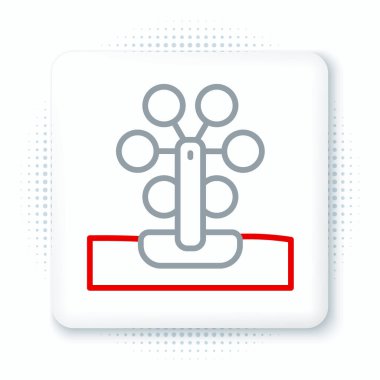 Dönme dolap simgesi beyaz arkaplanda izole edildi. Eğlence parkı. Çocuklar için eğlence parkı, eğlence parkı. Renkli taslak konsepti. Vektör