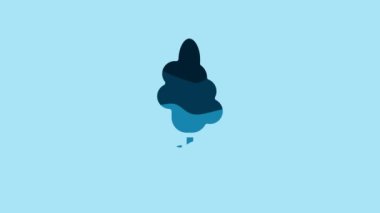 Blue Tree icon isolated on blue background. Forest symbol. 4K Video motion graphic animation .