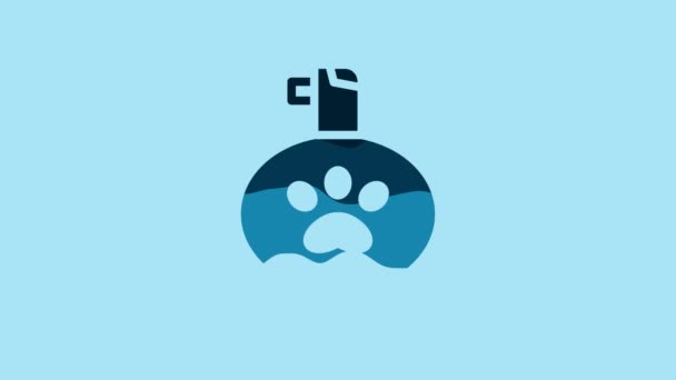 Blue Pet Shampoo Icon Isolated Blue Background Pets Care Sign — Stock Video