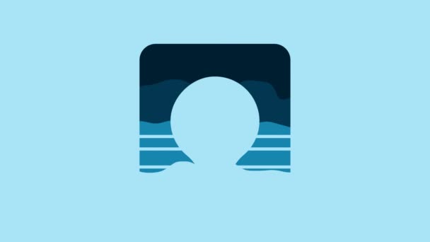Blue Life Jacket Icon Isolated Blue Background Life Vest Icon — Vídeos de Stock