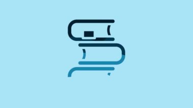 Blue Book icon isolated on blue background. 4K Video motion graphic animation .