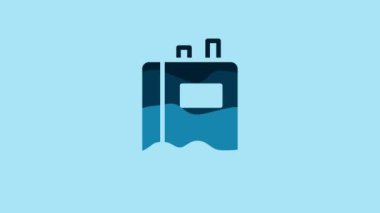 Blue Book icon isolated on blue background. 4K Video motion graphic animation .
