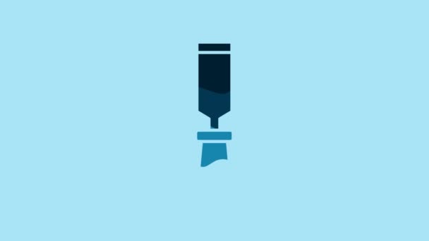 Blue Rasp Metal File Icon Isolated Blue Background Rasp Working — 비디오