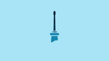 Blue Screwdriver icon isolated on blue background. Service tool symbol. 4K Video motion graphic animation .