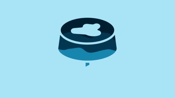 Синя Пляма Іконці Скатертини Ізольована Синьому Фоні Відео Рух Графічна — стокове відео