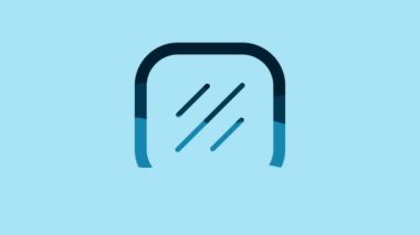 Blue Steak meat icon isolated on blue background. 4K Video motion graphic animation .