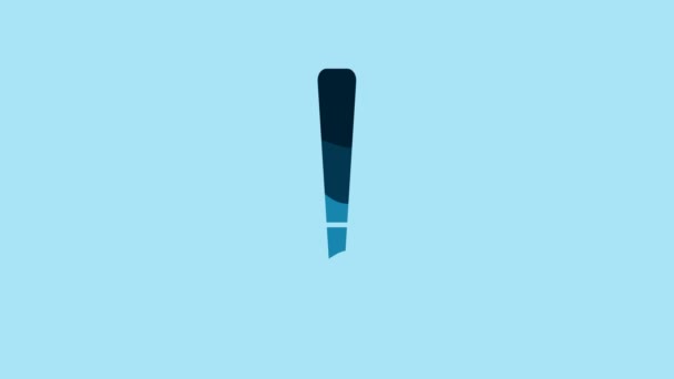 Символ Синей Бейсбольной Биты Выделен Синем Фоне Спортивное Оборудование Видеографическая — стоковое видео