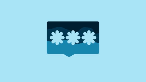 Blue Password Protection Safety Access Icon Isolated Blue Background Security — Video