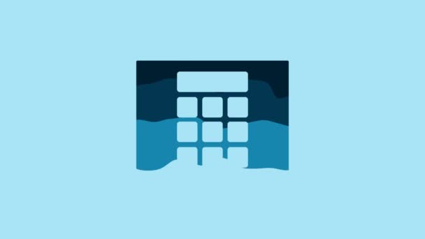 Blue Password Protection Safety Access Icon Isolated Blue Background Security — Stok video