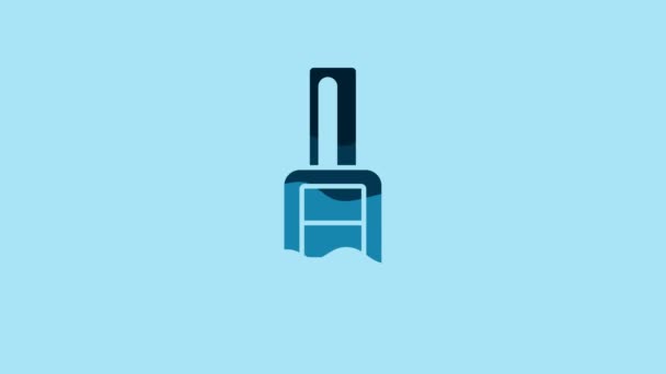 Blue Car Key Remote Icon Isolated Blue Background Car Key — Vídeo de Stock
