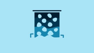 Blue Climbing wall icon isolated on blue background. 4K Video motion graphic animation .