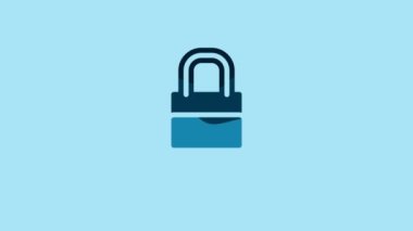 Blue Lockpicks or lock picks for lock picking icon isolated on blue background. 4K Video motion graphic animation .