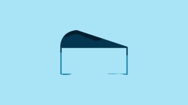 Blue Cheese icon isolated on blue background. 4K Video motion graphic animation .